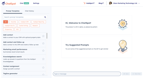 HubSpot ChatSpot