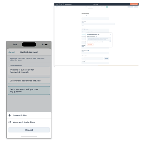 HubSpot AI Assistant: Subject Line Generation 