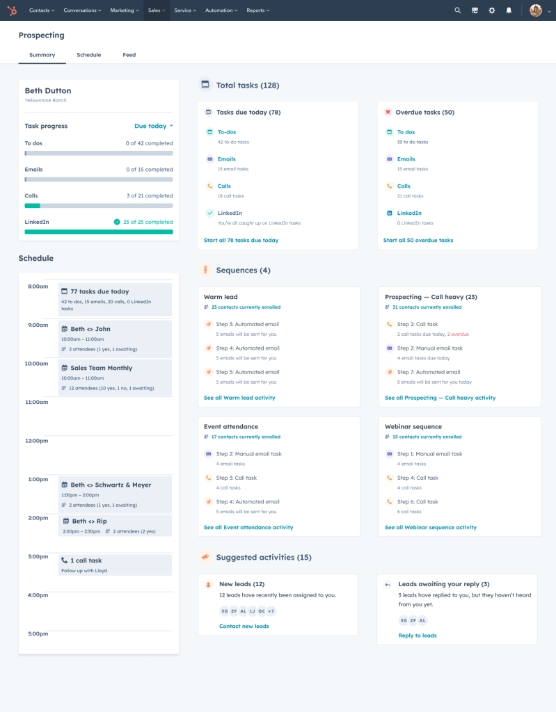 HubSpot prospecting tool