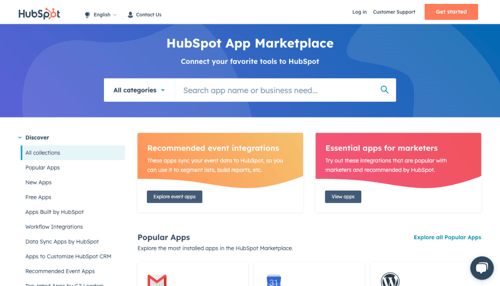 HubSpot marketplace